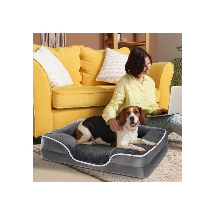 Orthopedic Dog Bed for Large Breeds – Memory Foam Pet Bed, Washable Cover