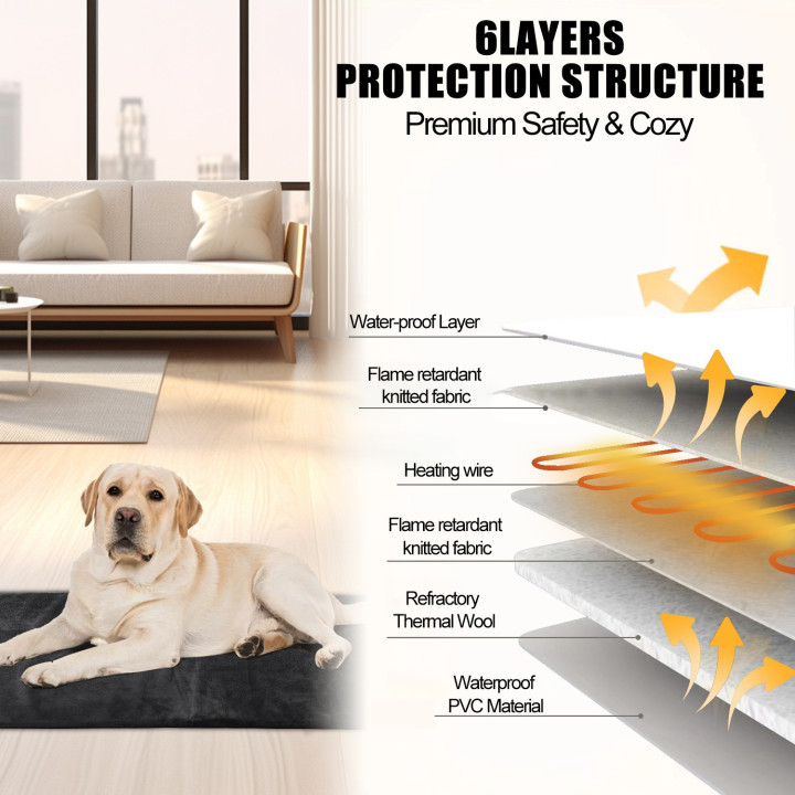 Waterproof Electric Heating Pad Heater Warmer Mat Bed Blanket For Pet Dog Cat