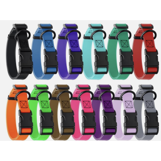 Dogline Biothane Waterproof Dog Quick Release Collar Strong Coated Nylon Webbing
