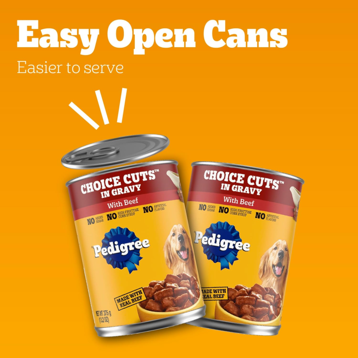 PEDIGREE CHOICE CUTS IN GRAVY Adult Canned Soft Beef Wet Digestive Dog Food