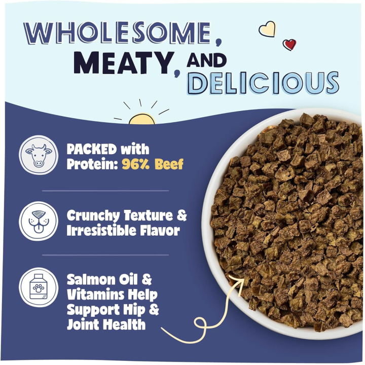 All Natural Air Dried Dog Food with Real Beef, Grain Free