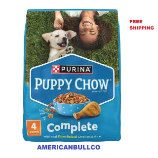 Purina Puppy Chow Complete Dry Dog Food, High Protein Farm-Raised, 4 lb Bag