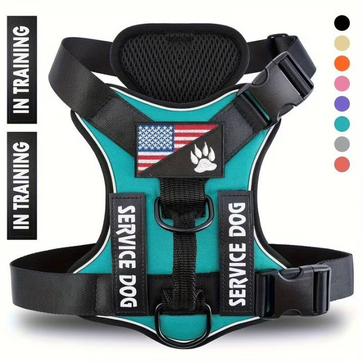 Dog harness adjustable reflective nylon material suitable for small large dogs