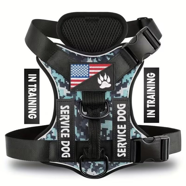 Dog harness adjustable reflective nylon material suitable for small large dogs