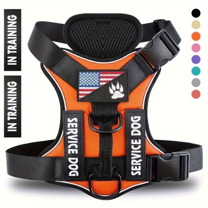 Dog harness adjustable reflective nylon material suitable for small large dogs