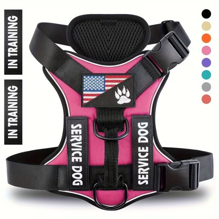 Dog harness adjustable reflective nylon material suitable for small large dogs